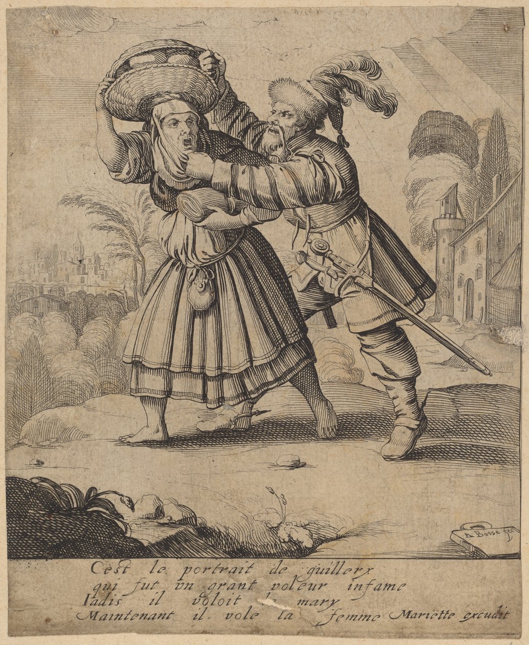Det här är porträttet av Guillery... av Abraham Bosse