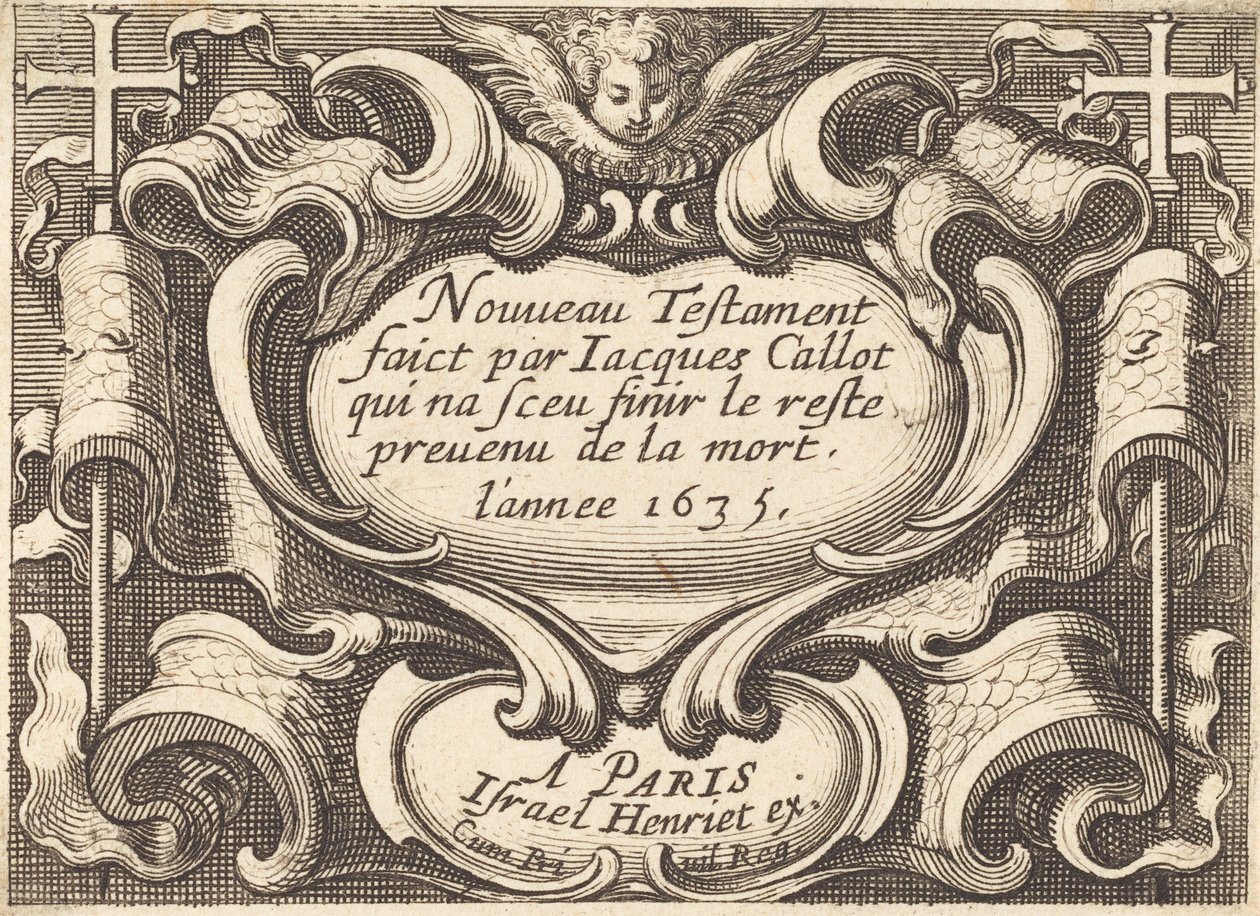 Frontispice till Callots "The New Testament" av Abraham Bosse