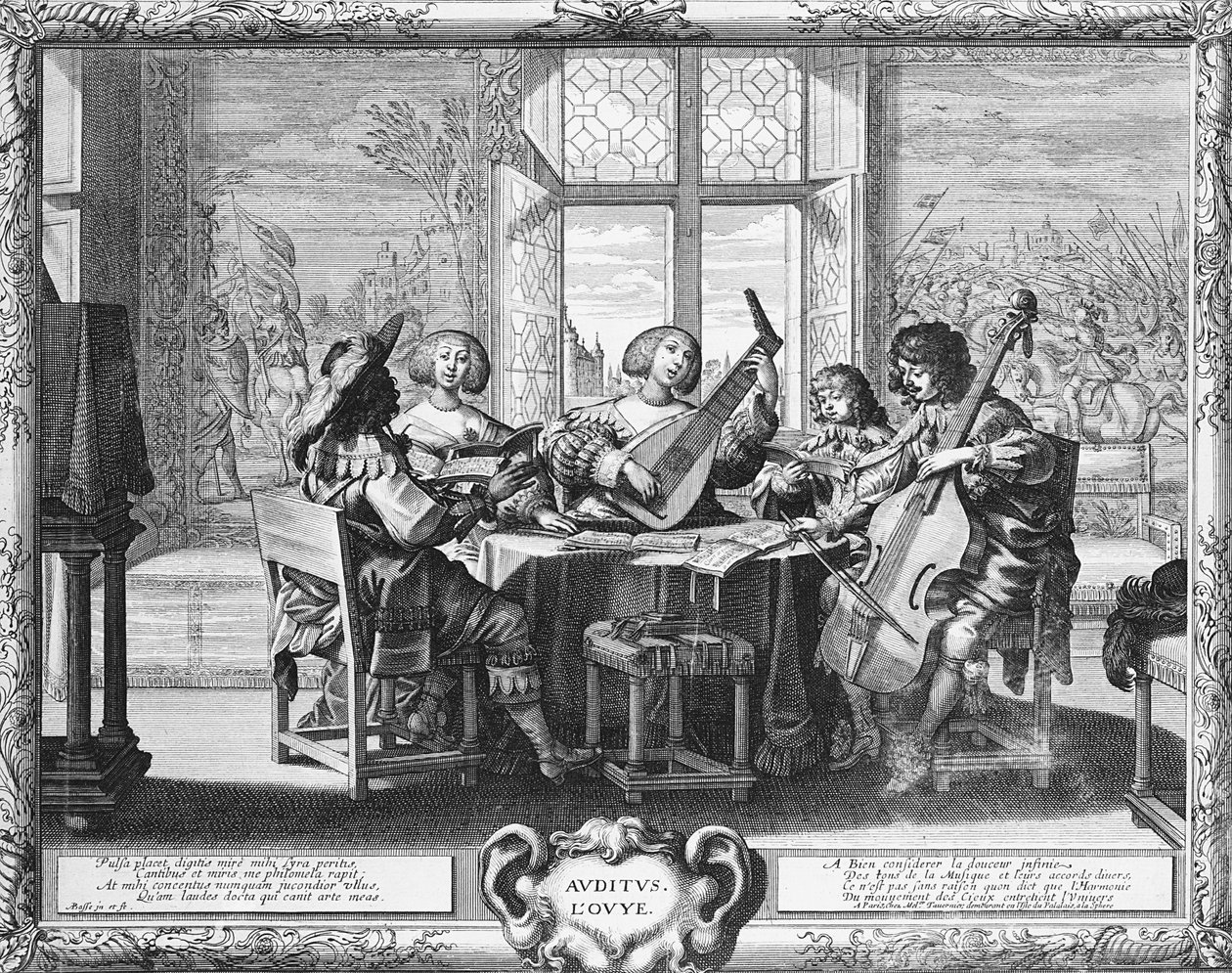 De fem sinnena - Hörsel av Abraham Bosse