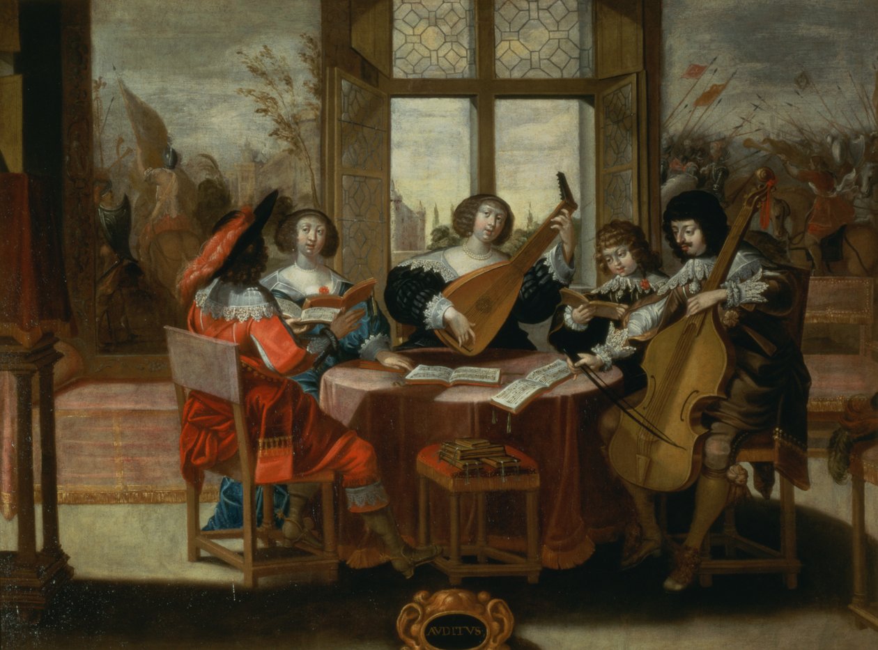 De fem sinnena - Hörsel av Abraham Bosse