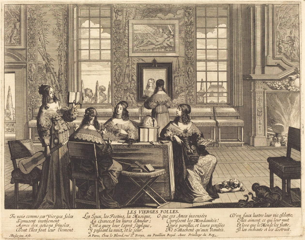 The Foolish Virgins att slösa tid av Abraham Bosse