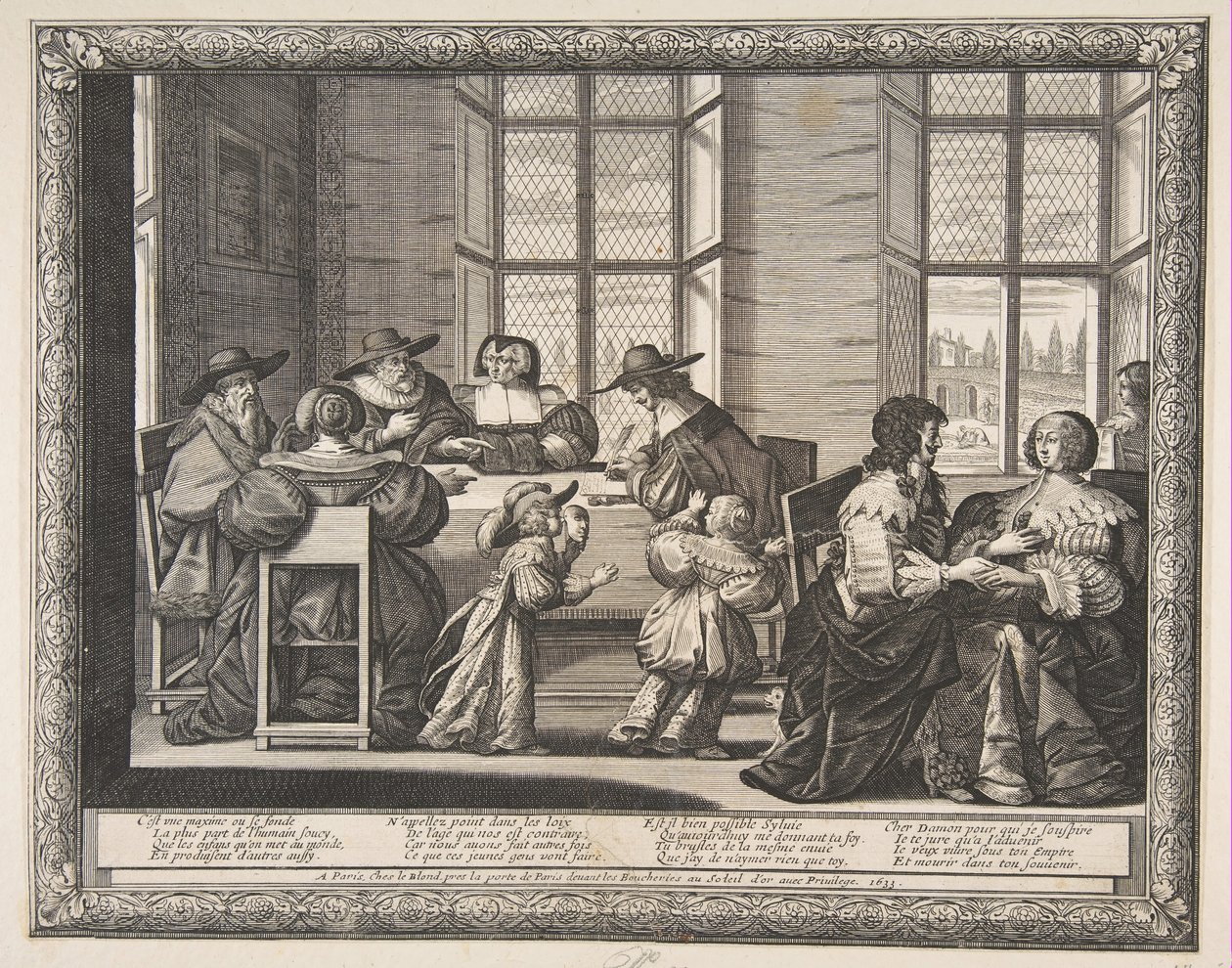 Äktenskapskontraktet, 1633. av Abraham Bosse