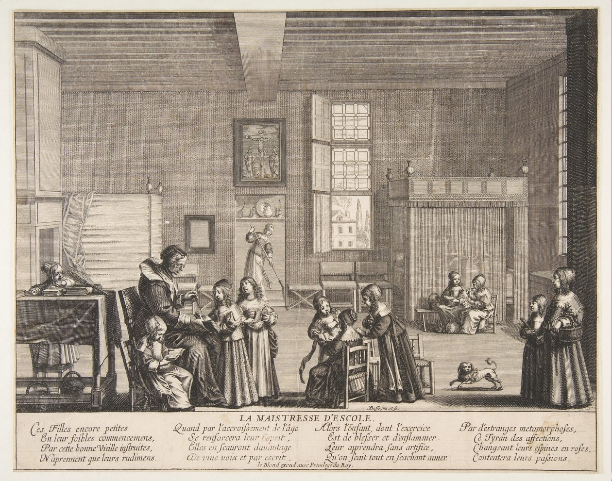 Skolfrun, ca. 1638. av Abraham Bosse