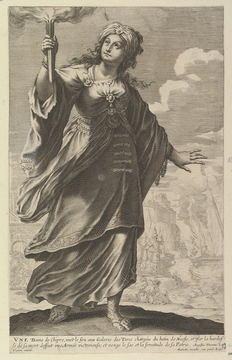 En dam av Cypern, 1647. av Abraham Bosse