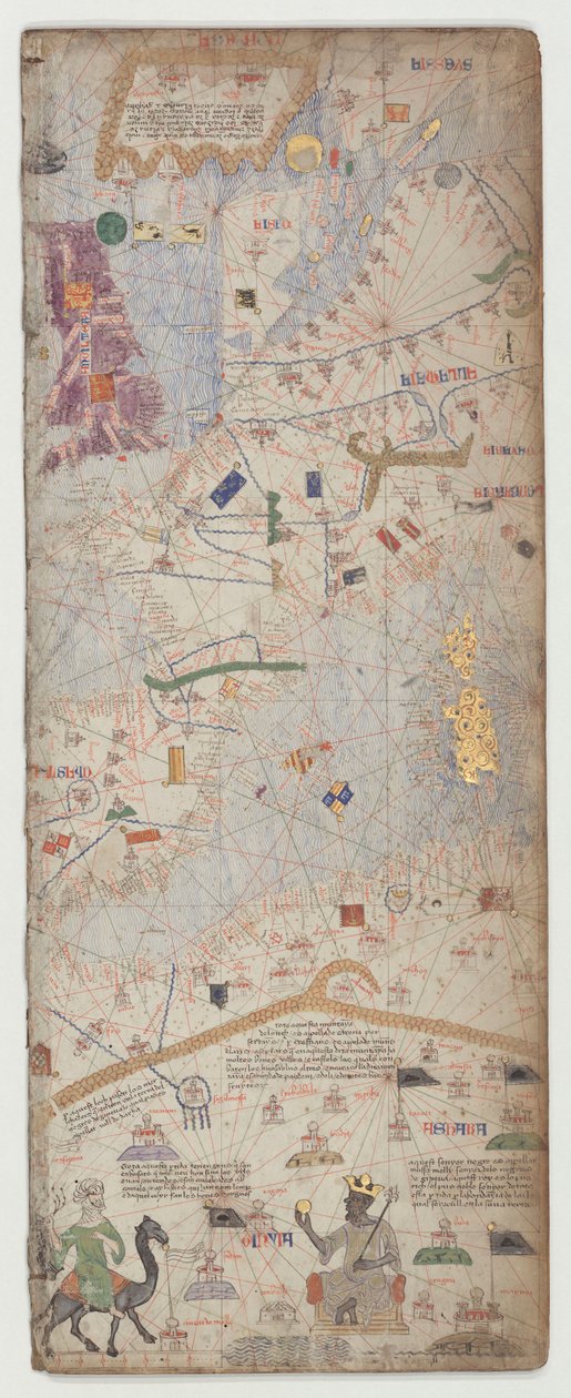 Katalansk atlas, blad 6, 1375 av Abraham Cresques