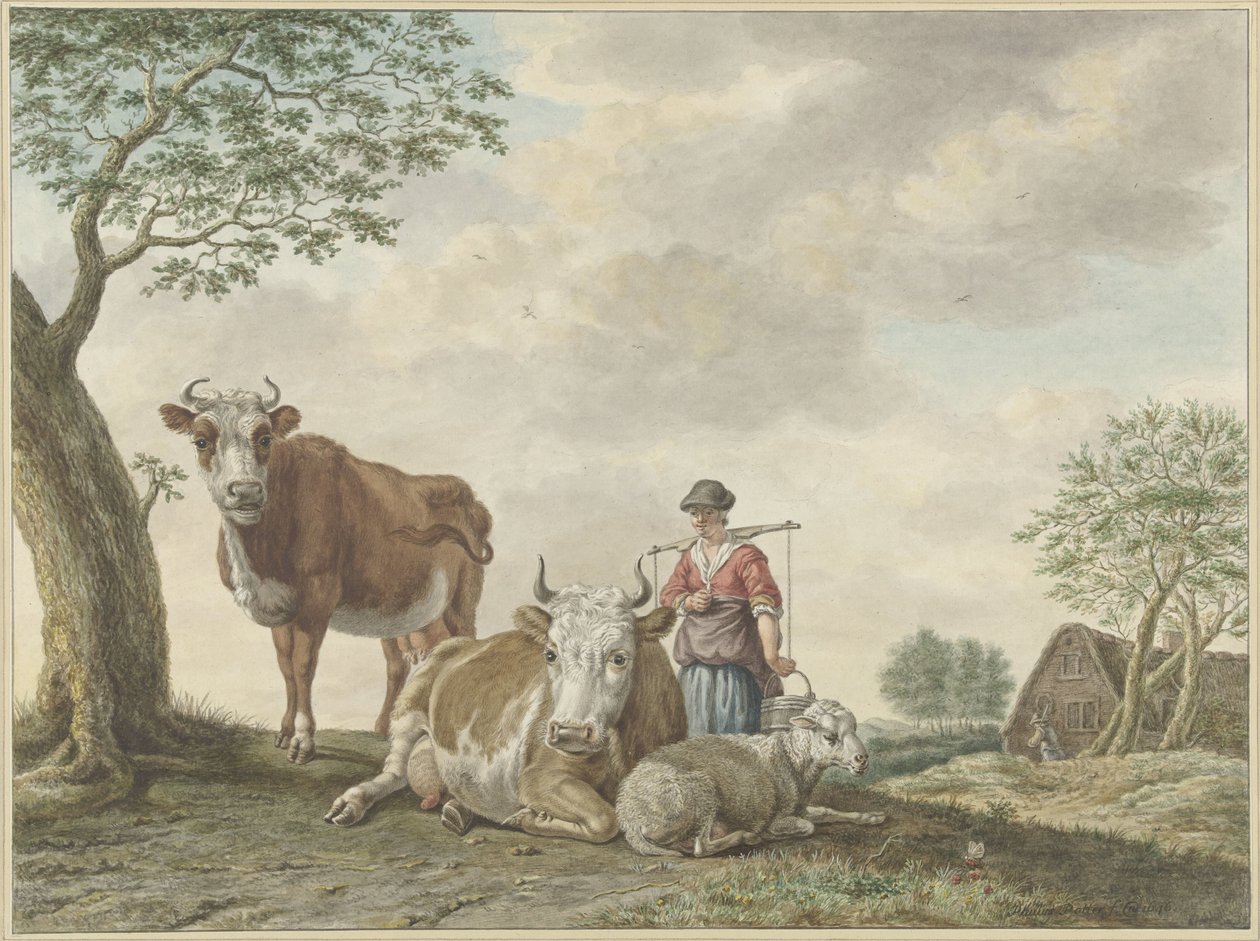 mjölkerska av Abraham Delfos