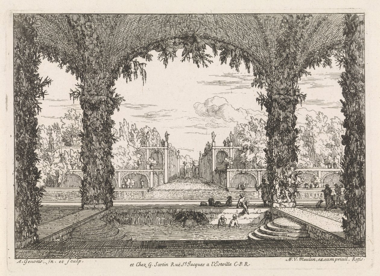 Trädgård med badkar Architectural Gardens (serietitel) av Abraham Genoels
