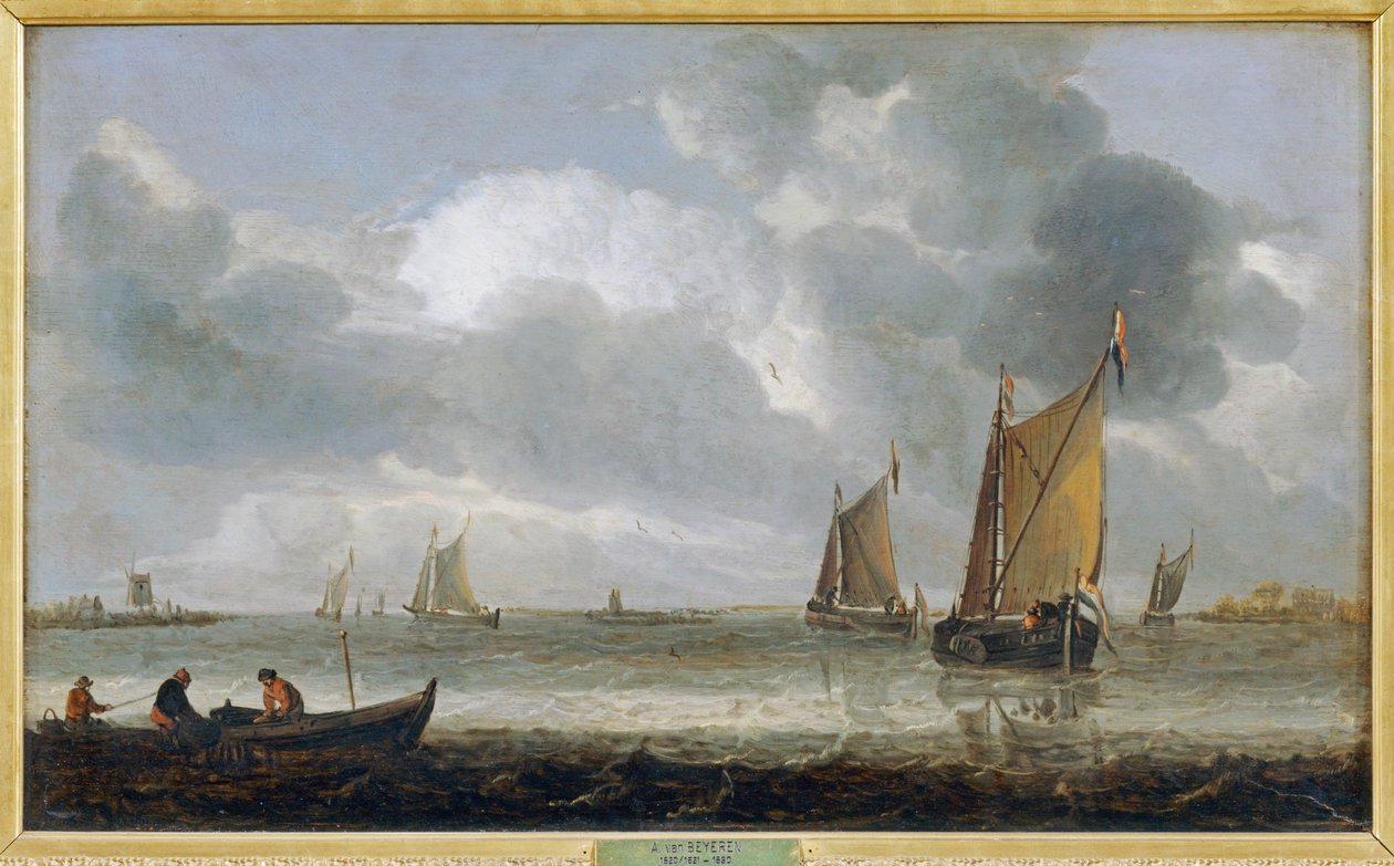 Den silverfärgade marinblå... av Abraham Hendricksz van Beyeren