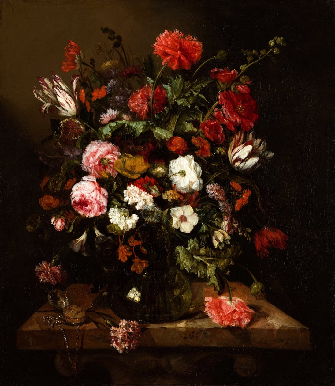 Stilleben med blommor av Abraham Hendricksz van Beyeren