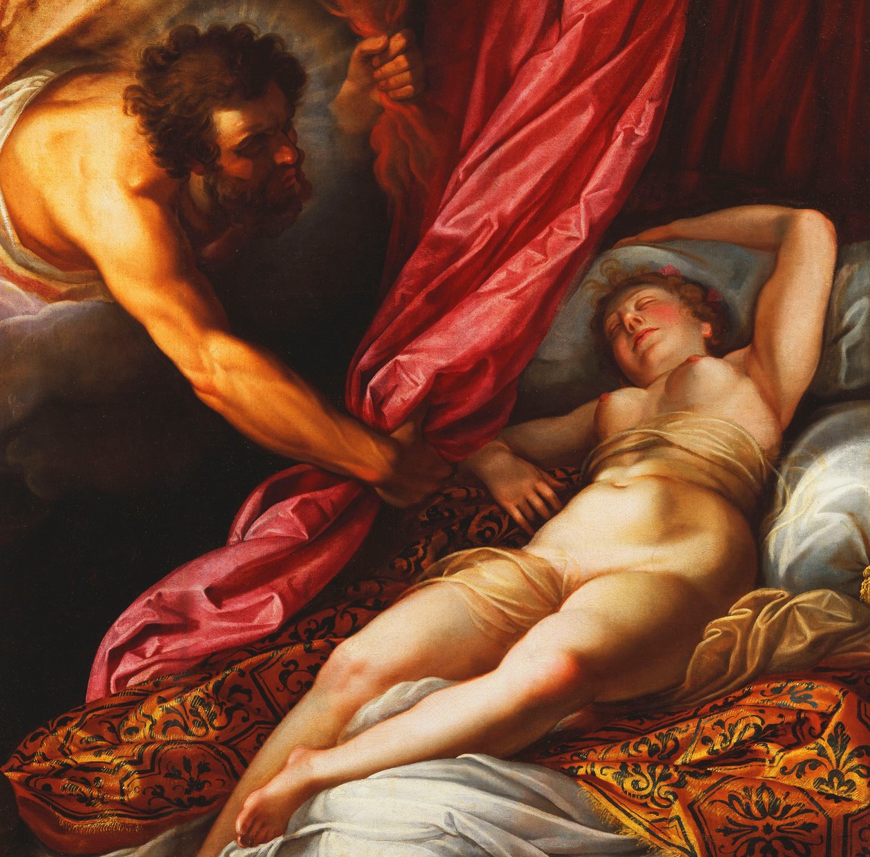 Jupiter och Semele, c.1625 av Abraham Janssens van Nuyssen