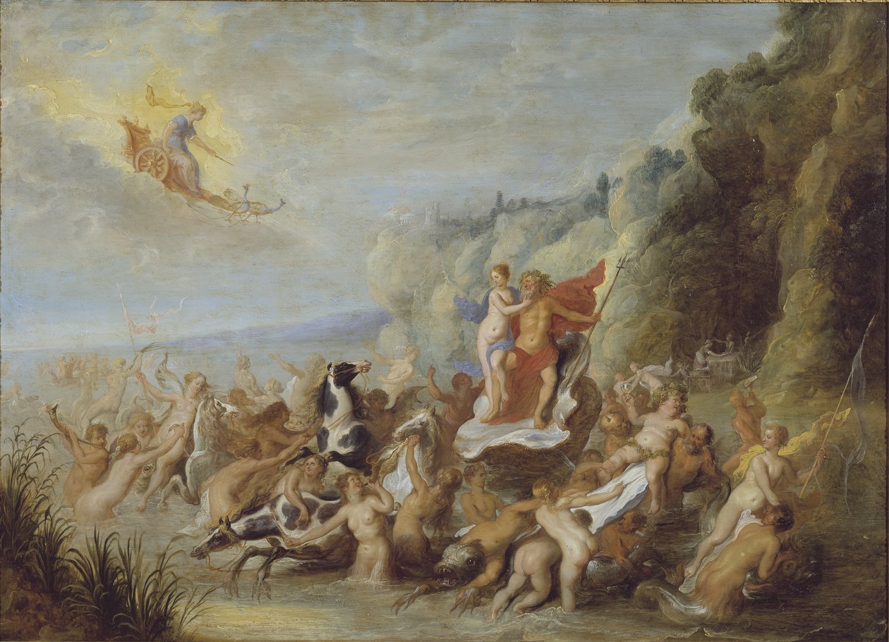 Neptunus och Amfitrit av Abraham Jansz. van Diepenbeeck