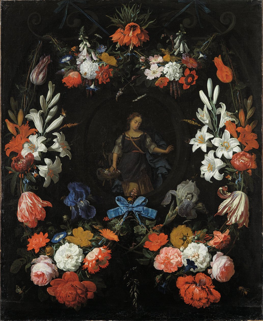 Blomstergirlang av Abraham Mignon