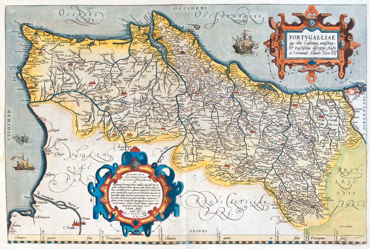Portugal av Abraham Ortelius