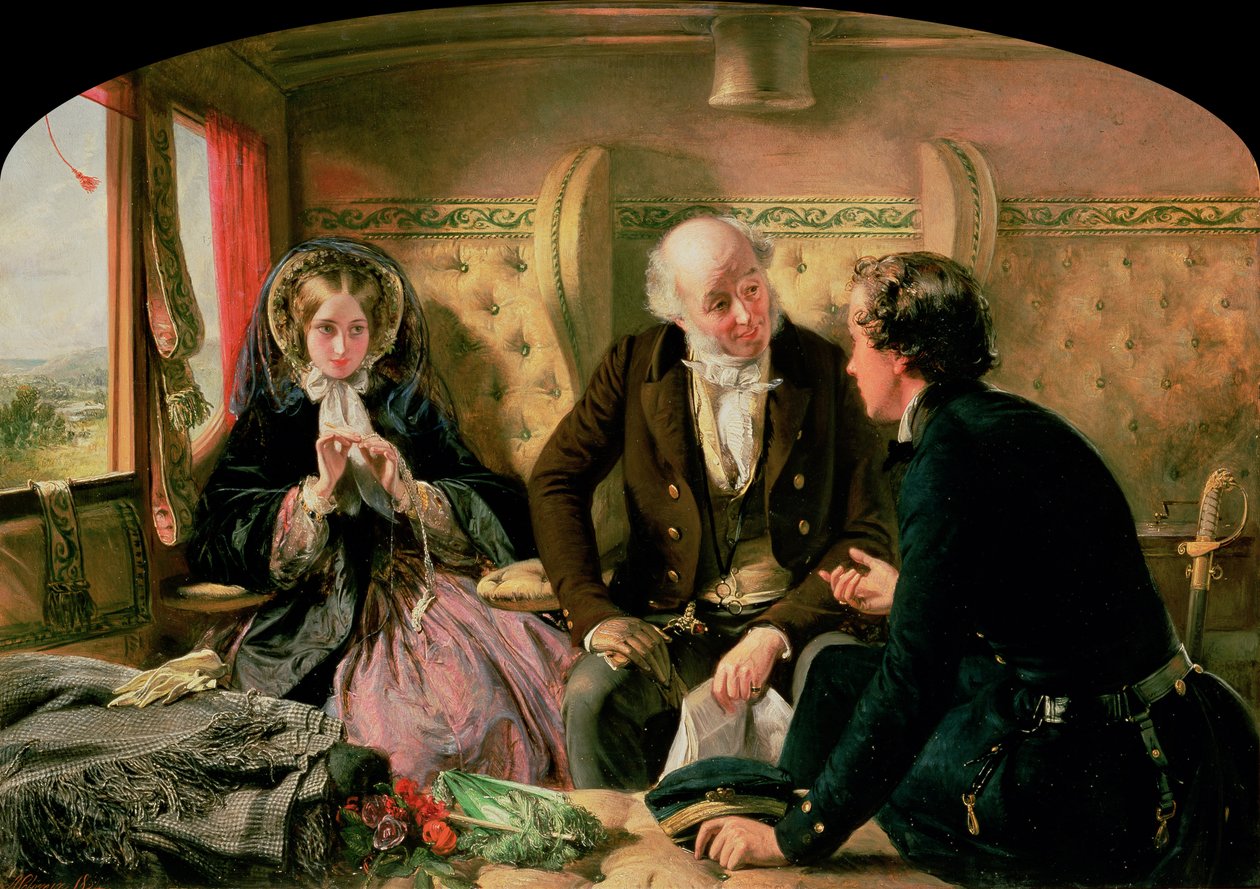 Första klass - Mötet, c.1854 av Abraham Solomon