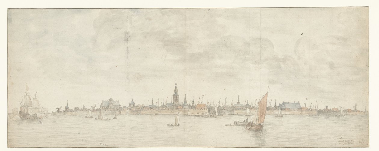 Utsikt över Vlissingen av Abraham de Verwer