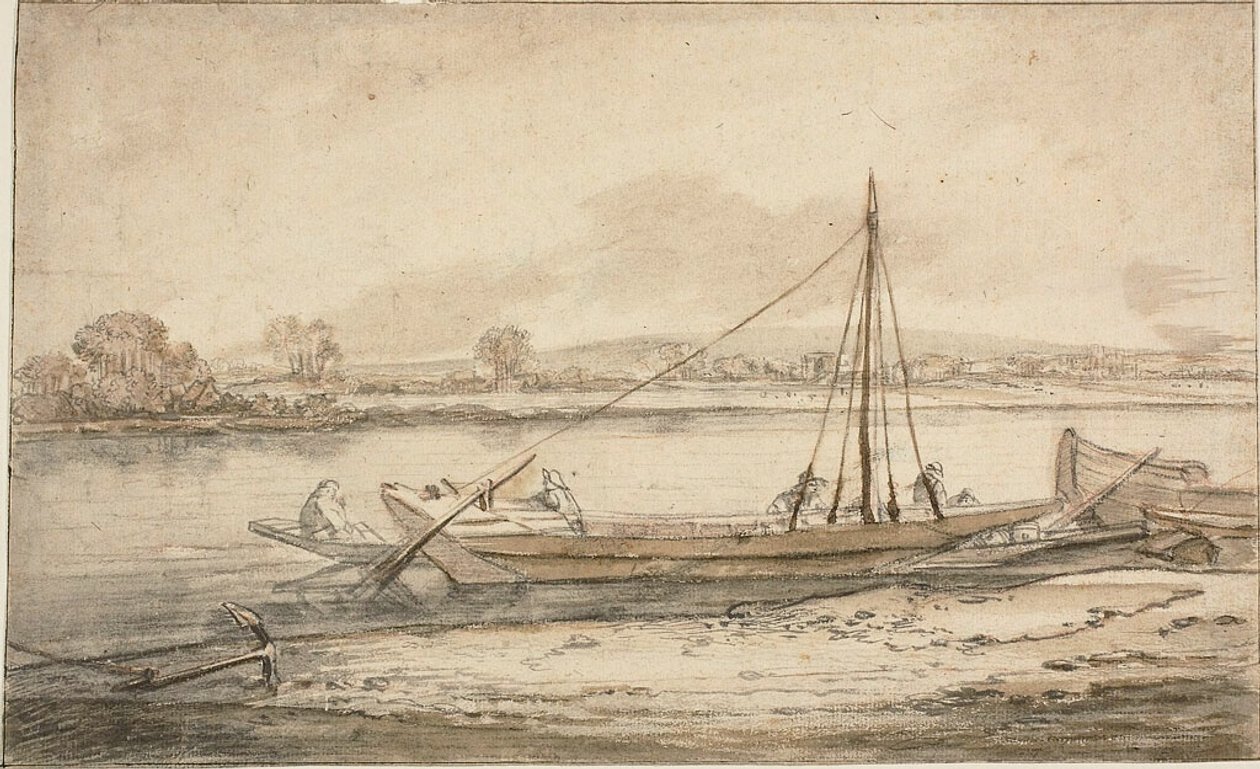 Flodscenen av Abraham de Verwer