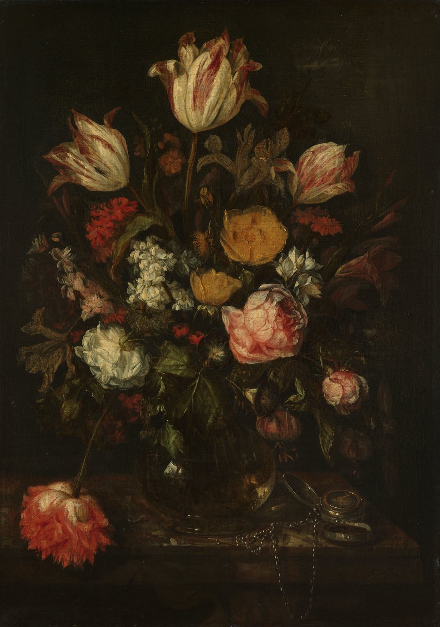 Stilleben med blommor av Abraham van Beyeren