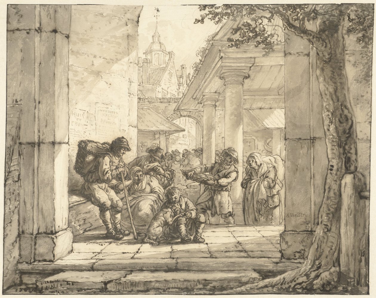 Marknad i en stad av Abraham van Strij (I)