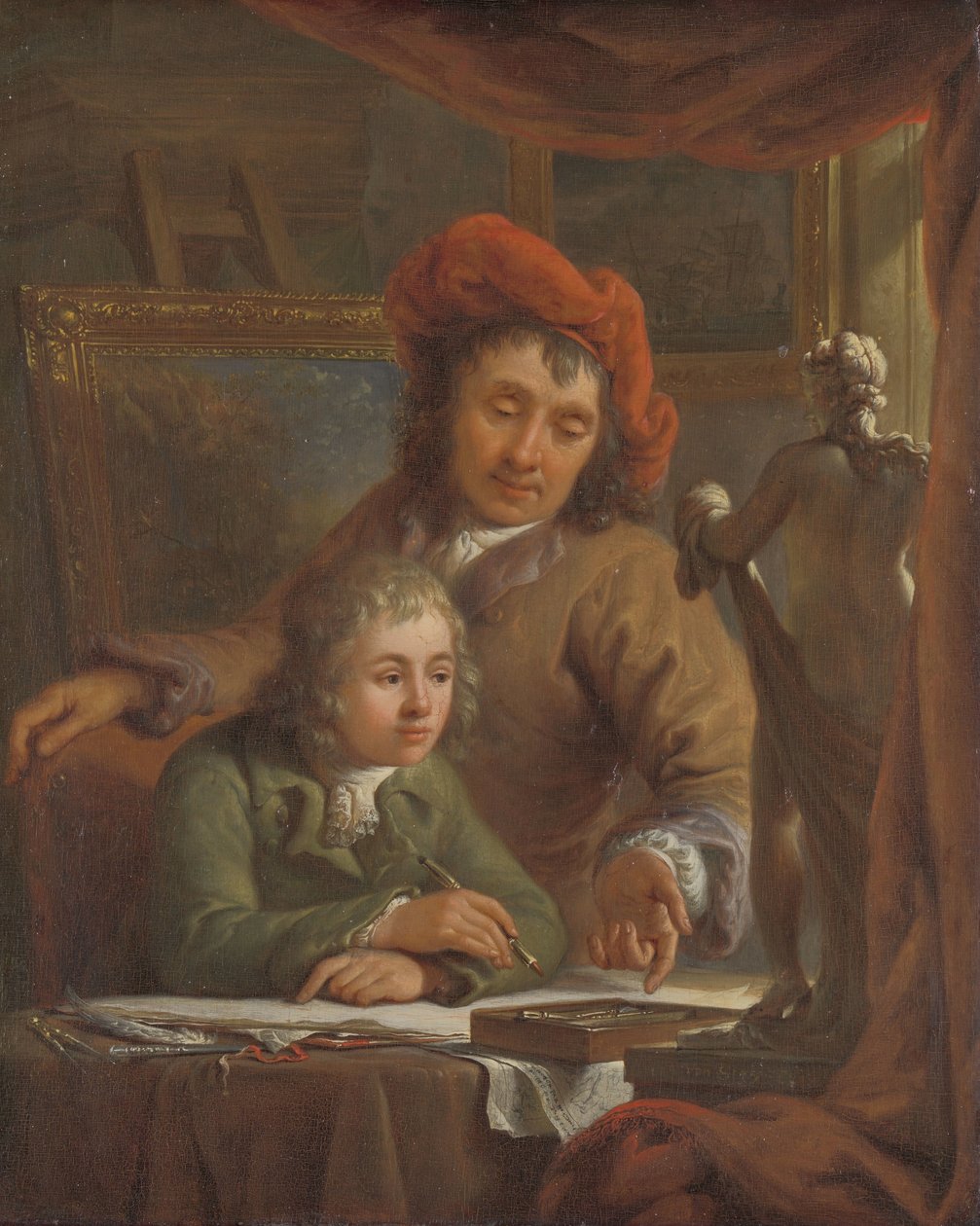Teckningslektionen ritlektionen av Abraham van Strij (I)