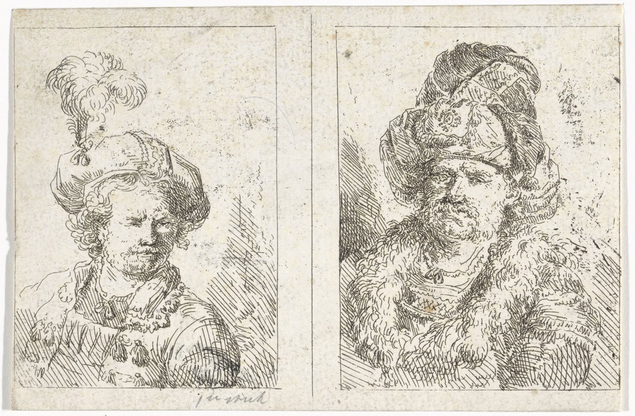 Två mansbyster av Abraham van Strij (I)