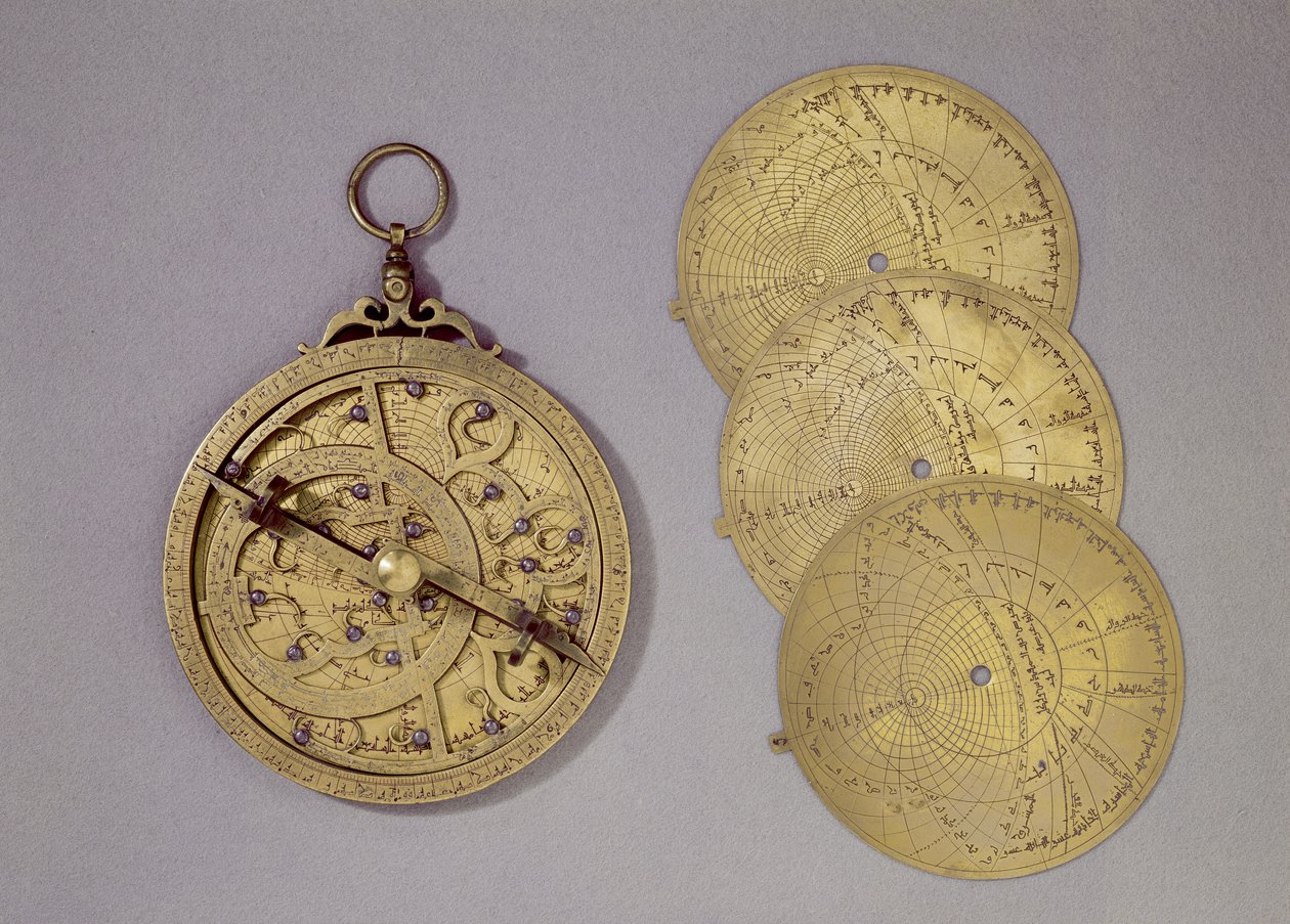 Astrolabe, 1216 (metall) av Abu Bakr Ibn Jusuf