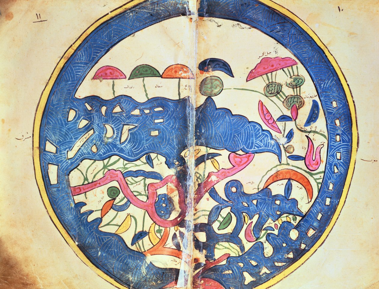 Karta över Egypten, 1348 av Abu Muhammad Al Idrisi or Edrisi