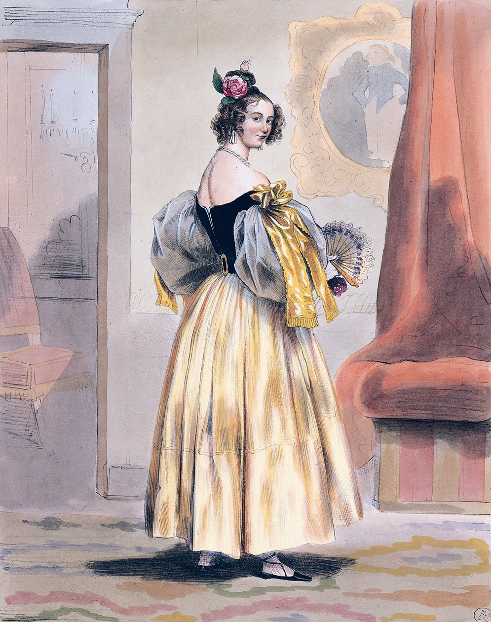 Midnatt, 1830-48 av Achille Devéria