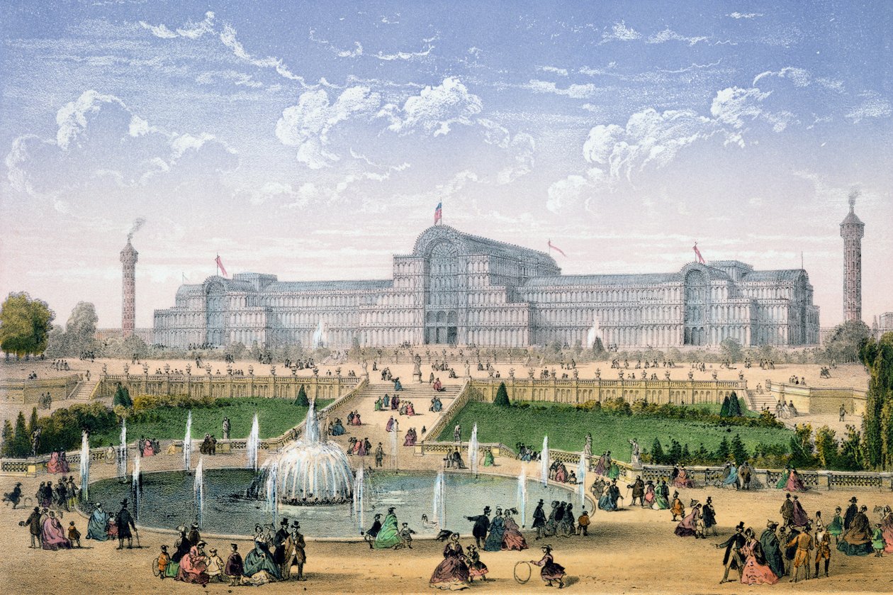 Crystal Palace, Sydenham, ca 1862 av Achille Louis Martinet