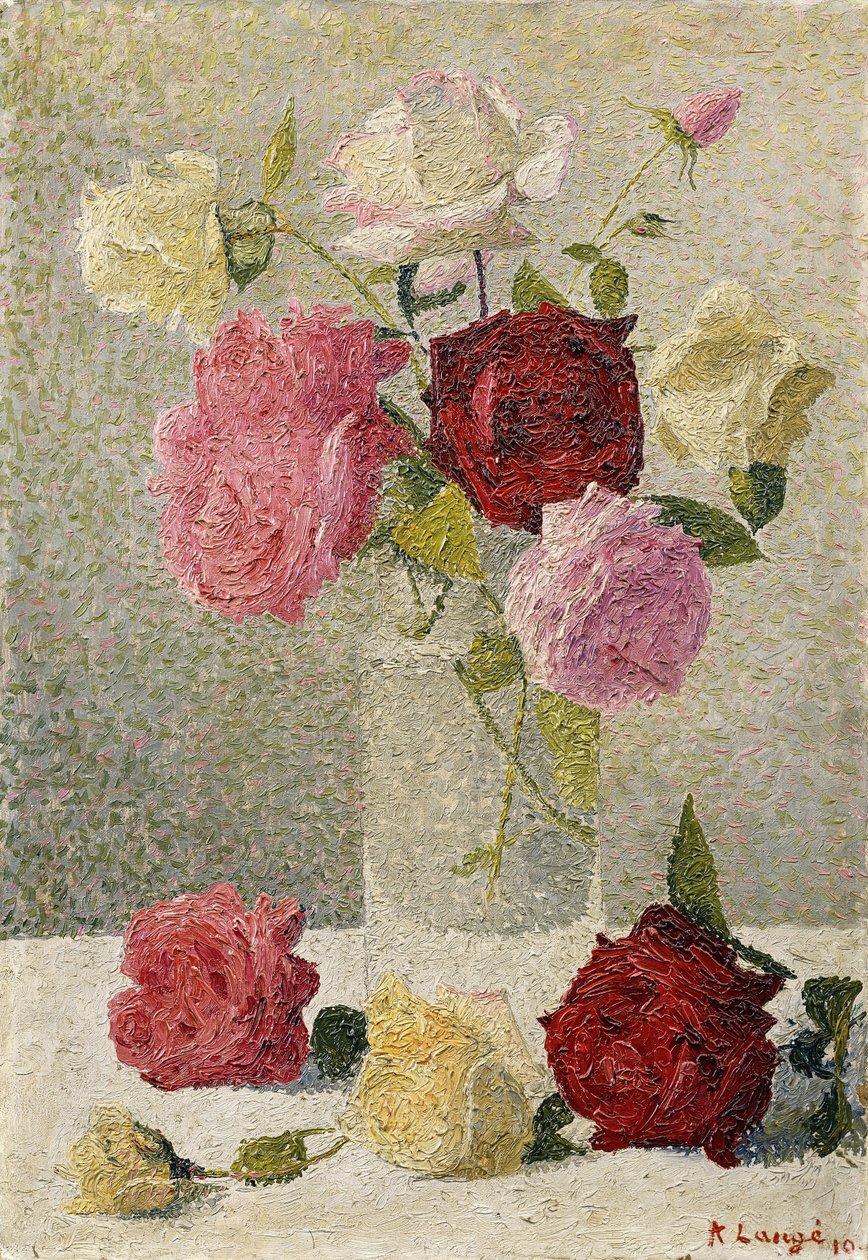 Rosor i en vas av Achille Lauge