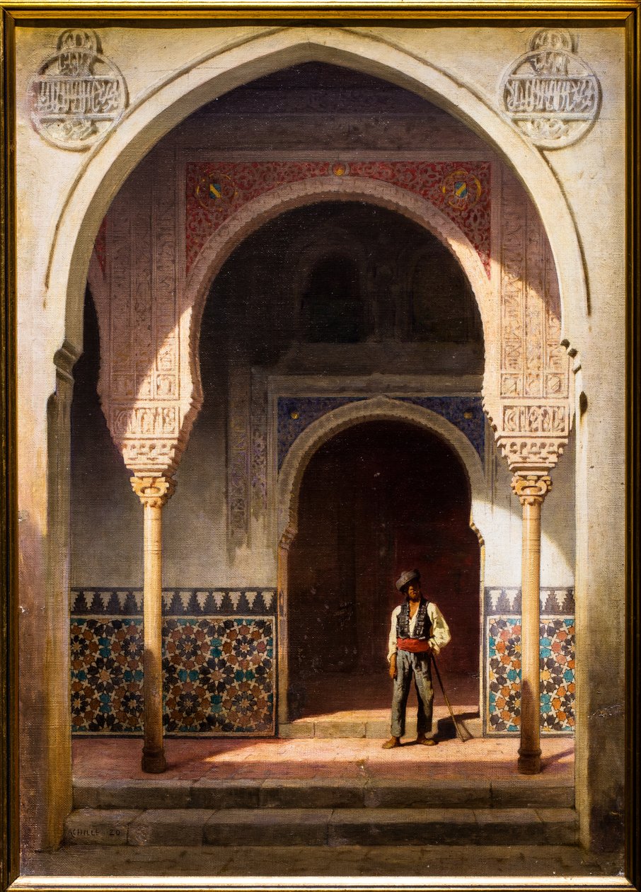 Uteplats vid Alhambra av Achille Zo