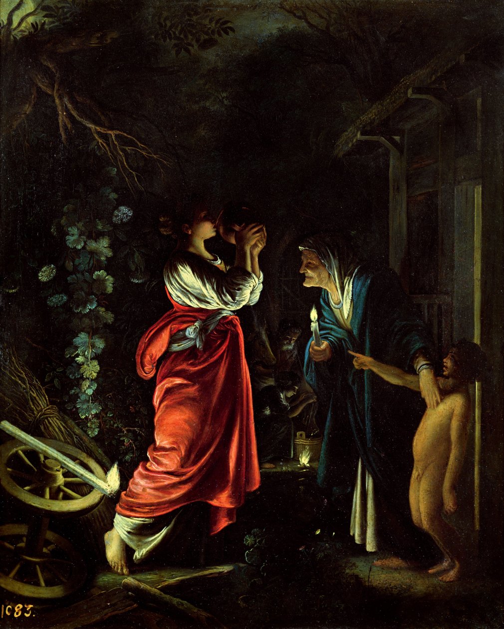 Ceres och Stellio (olja på koppar) av Adam Elsheimer