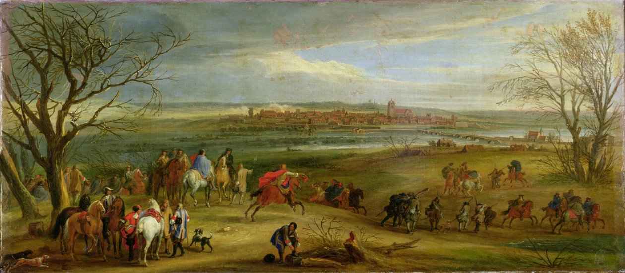 Utsikt över belägringen av Dole, 14 februari 1668, efter 1668 av Adam Frans van der Meulen