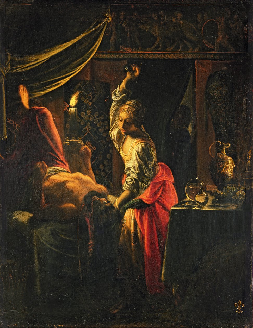 Judith och Holofernes (olja på duk) av Adam Elsheimer