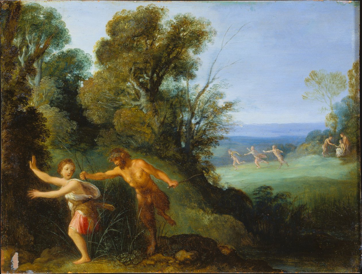 Pan och Syrinx av Adam Elsheimer