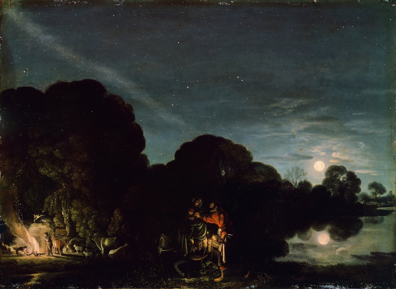 Flygningen till Egypten av Adam Elsheimer