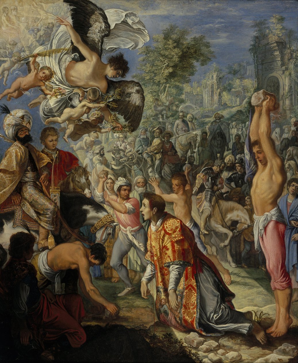 Steningen av Sankt Stefan av Adam Elsheimer