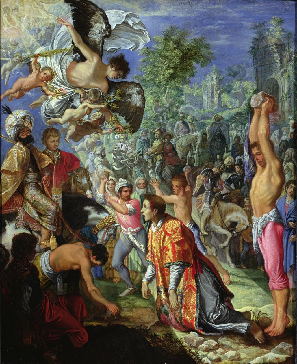 Steningen av Sankt Stefan av Adam Elsheimer