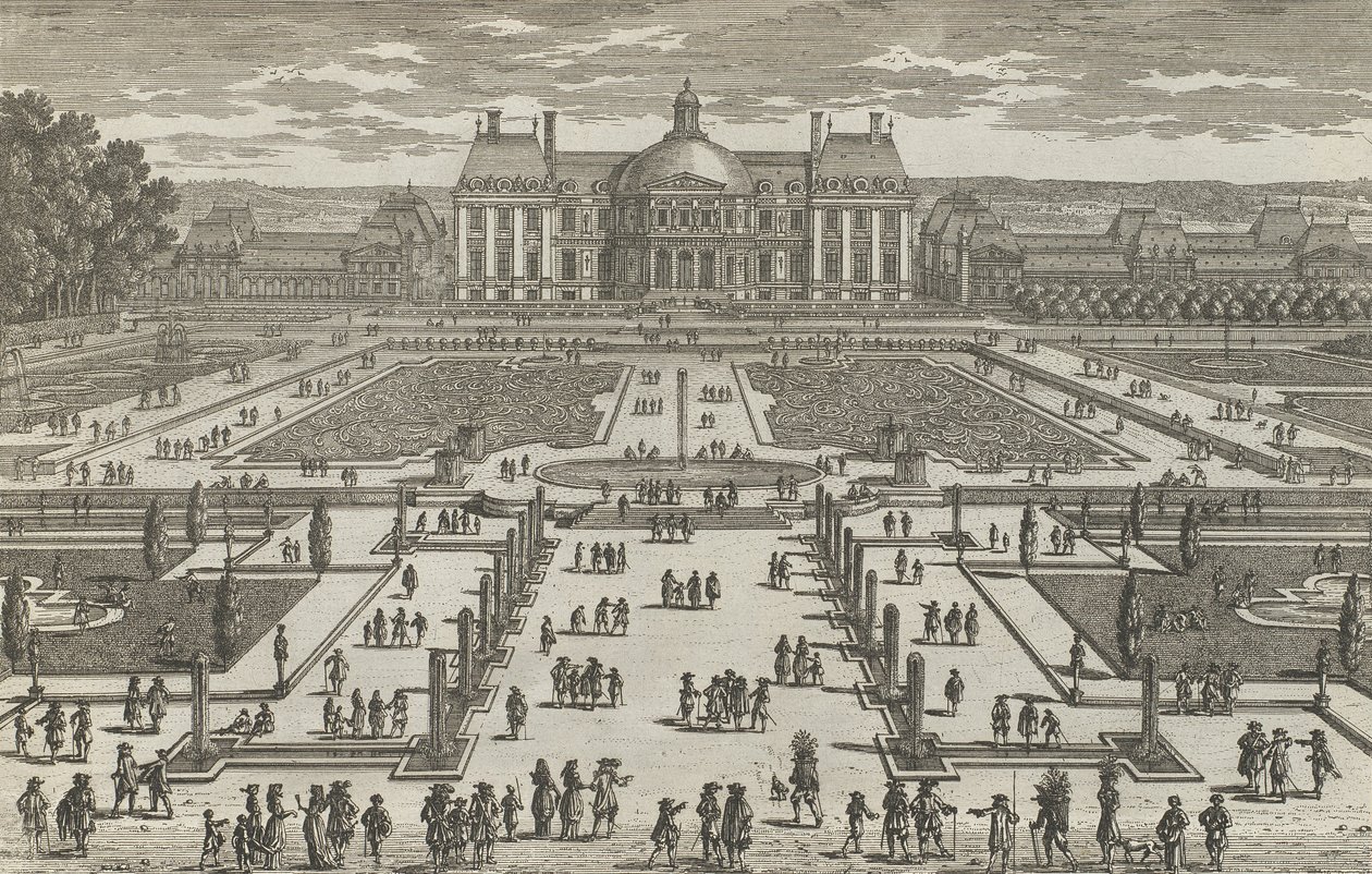 Utsikt över Vaux-Le-Vicomte, 1680-talet, 1680-talet. av Adam Perelle