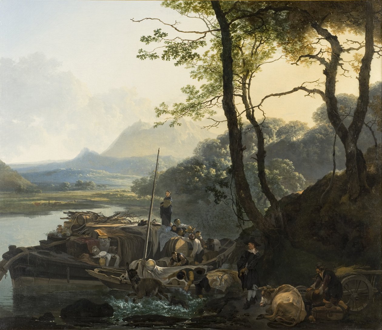 Färjebåten, ca 1657 av Adam Pynacker