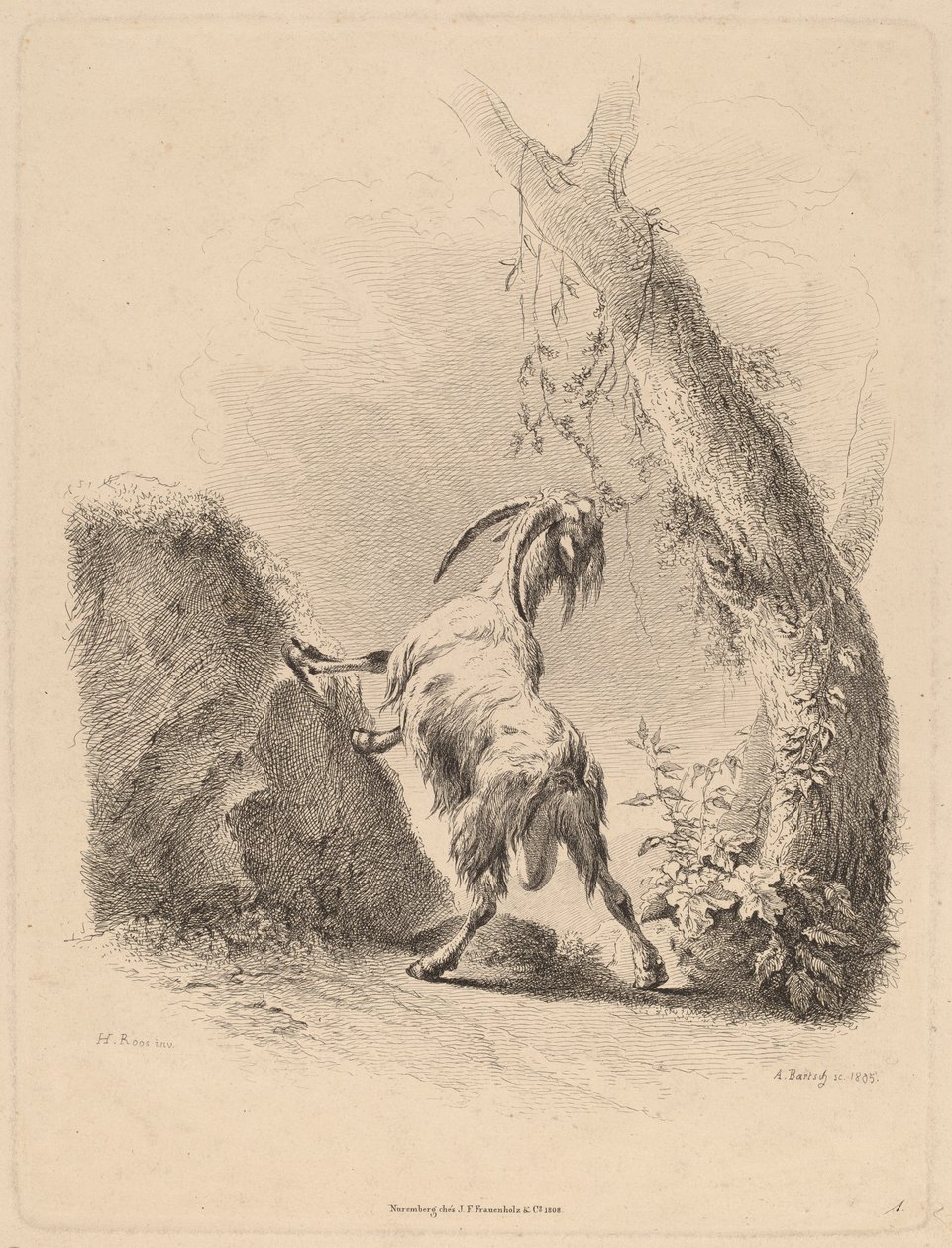Get i ett landskap, 1805. av Adam von Bartsch