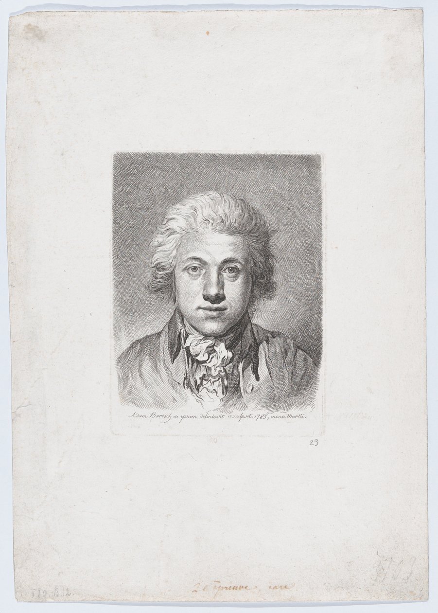 Självporträtt, 1785. av Adam von Bartsch