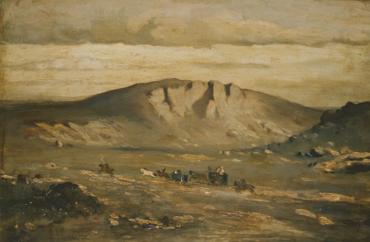 Ensamt landskap av Adolf Kosárek