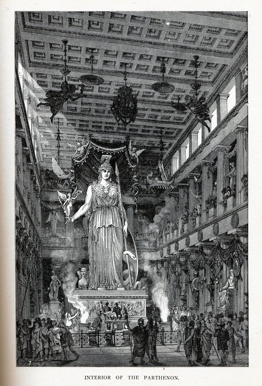 Parthenons inre, 1882 av Adolf Closs