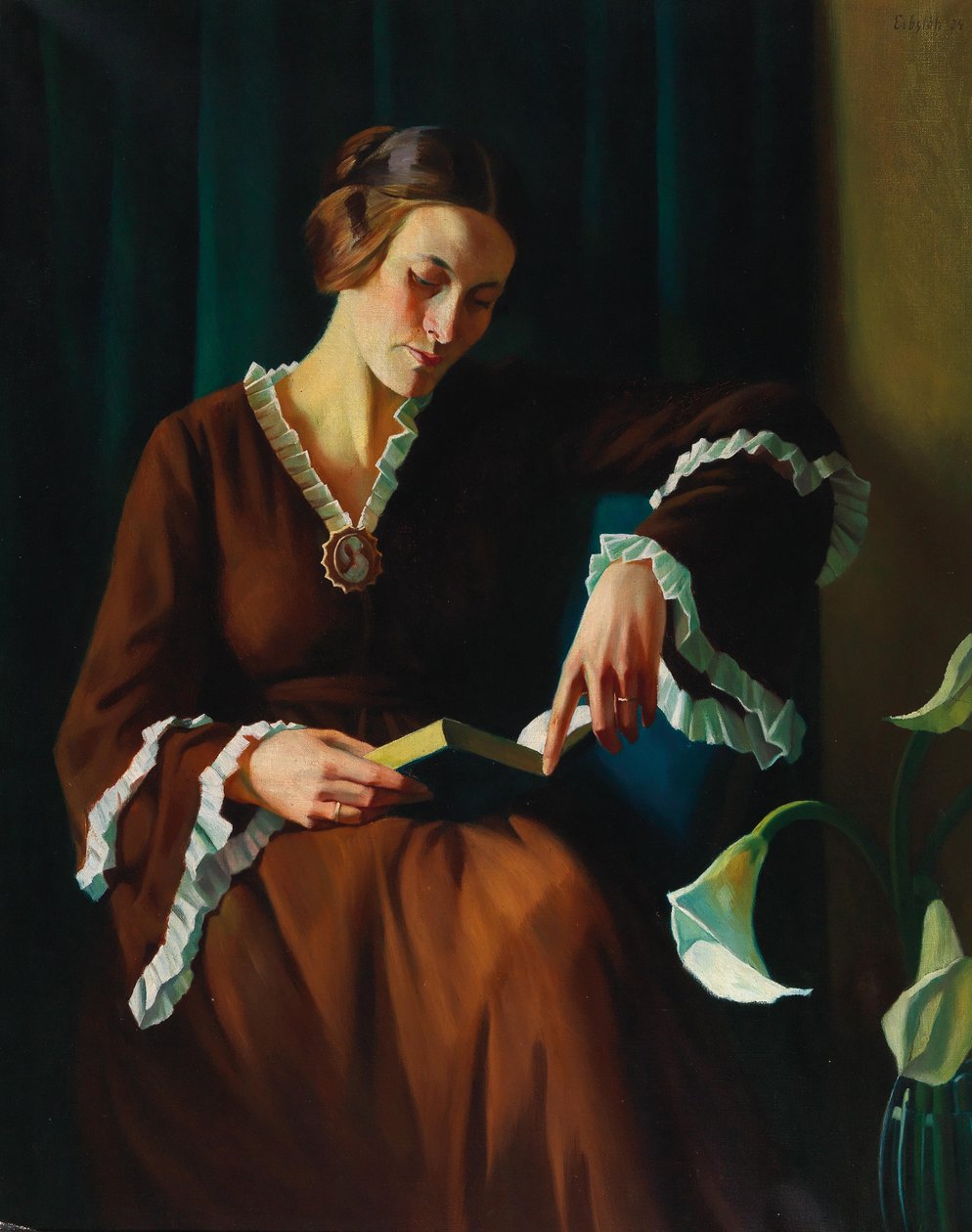 Porträtt av Anne Kayssler, 1924. av Adolf Erbslöh