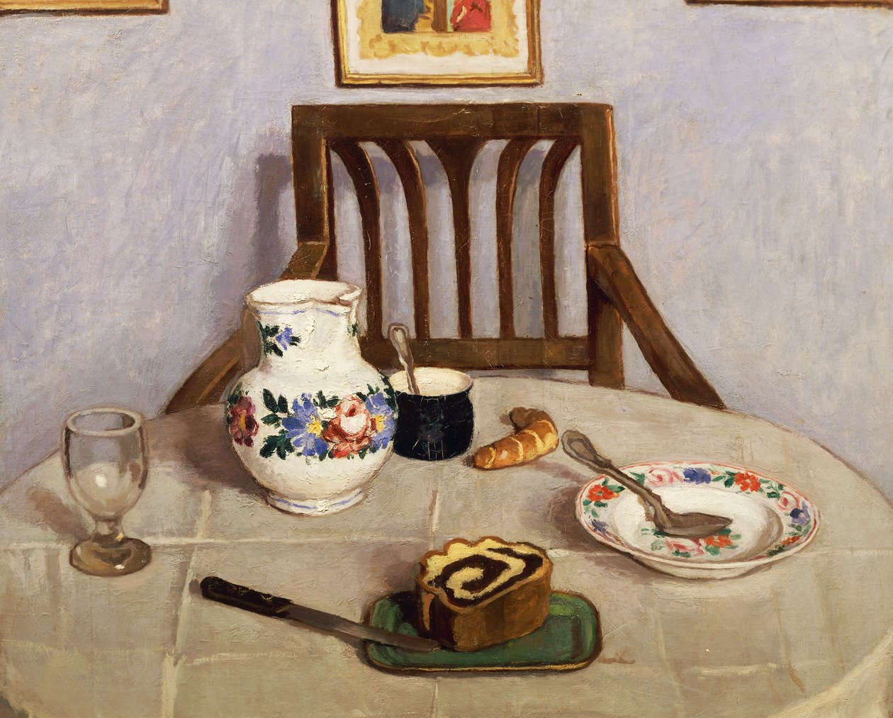 Stilleben med focaccia av Adolf Fenyes