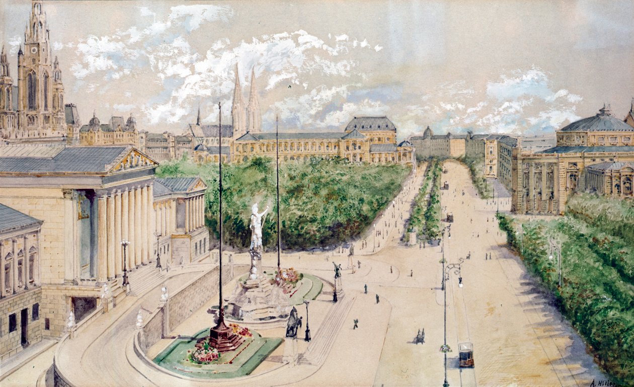 Wiens parlament och Ringstrasse av Adolf Hitler av Adolf Hitler