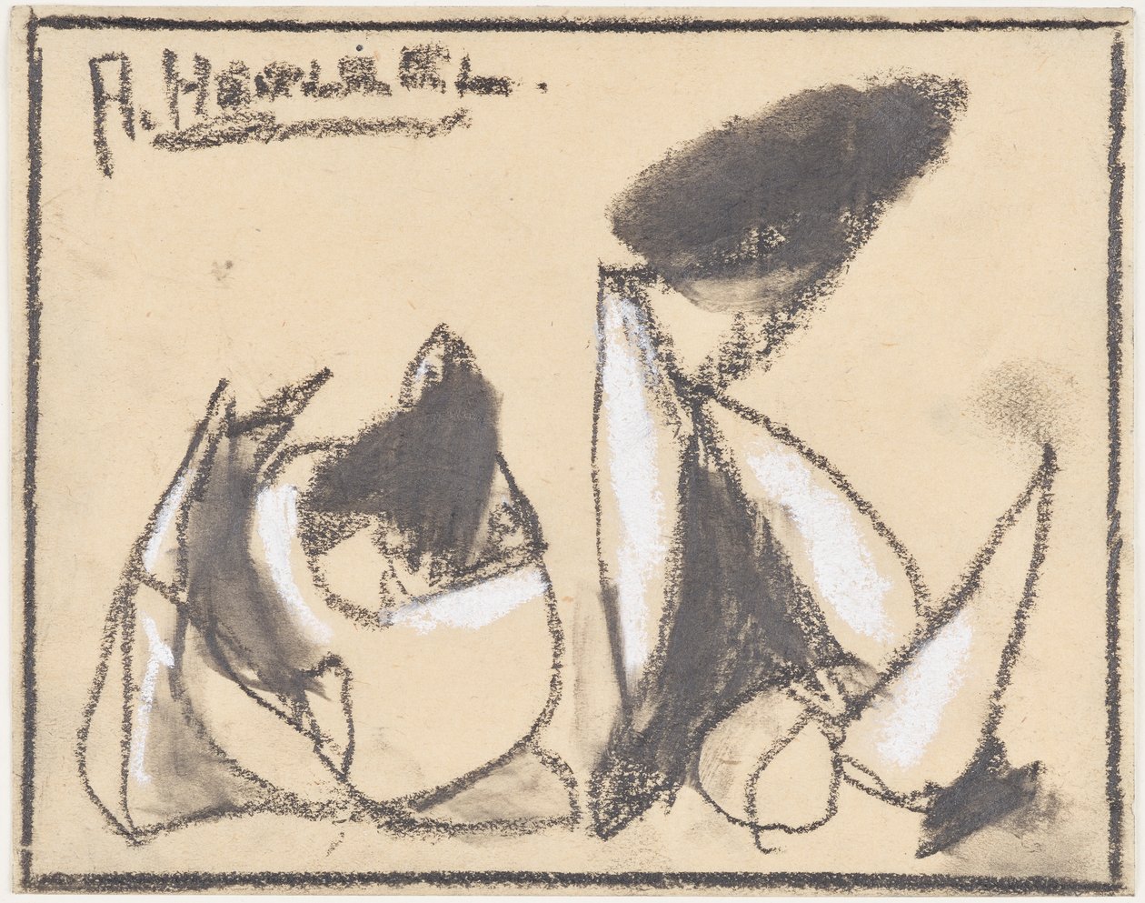 Abstrakt komposition av Adolf Holzel