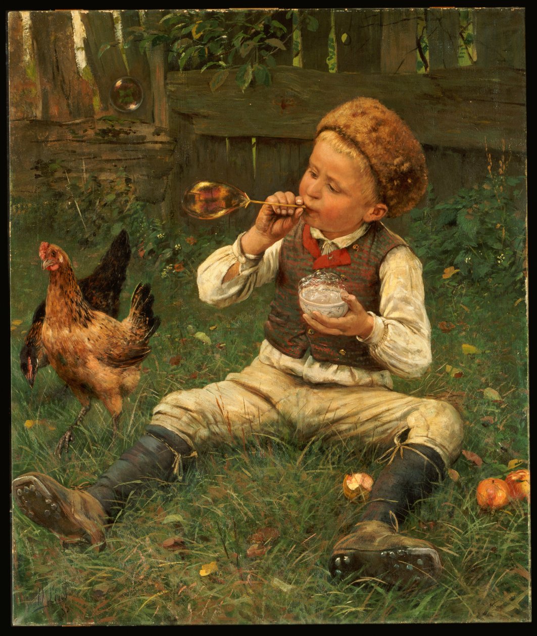 Blåser bubblor, 1885 av Adolf Lins