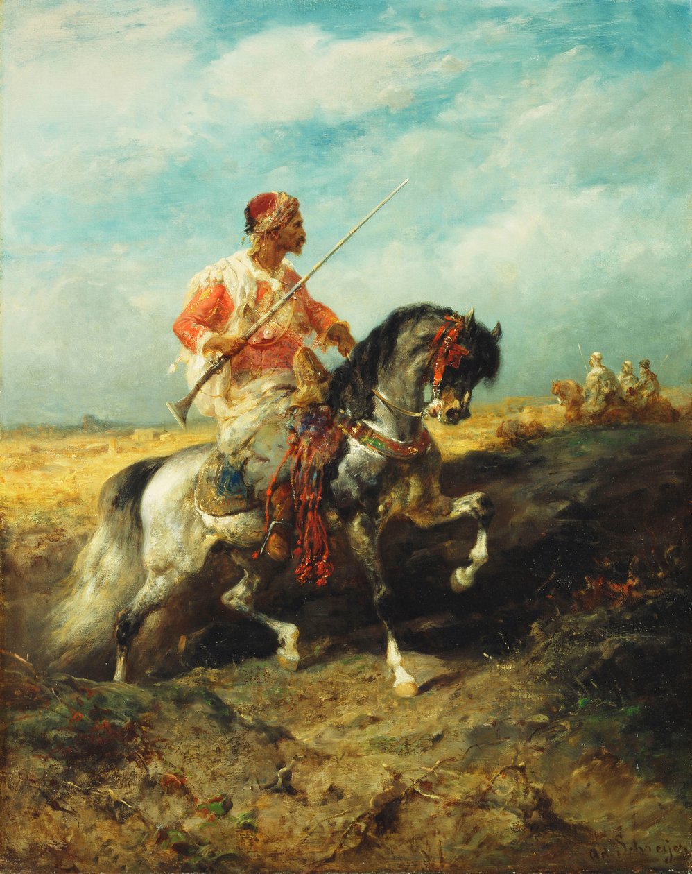 En arabisk ryttare, av Adolf Schreyer