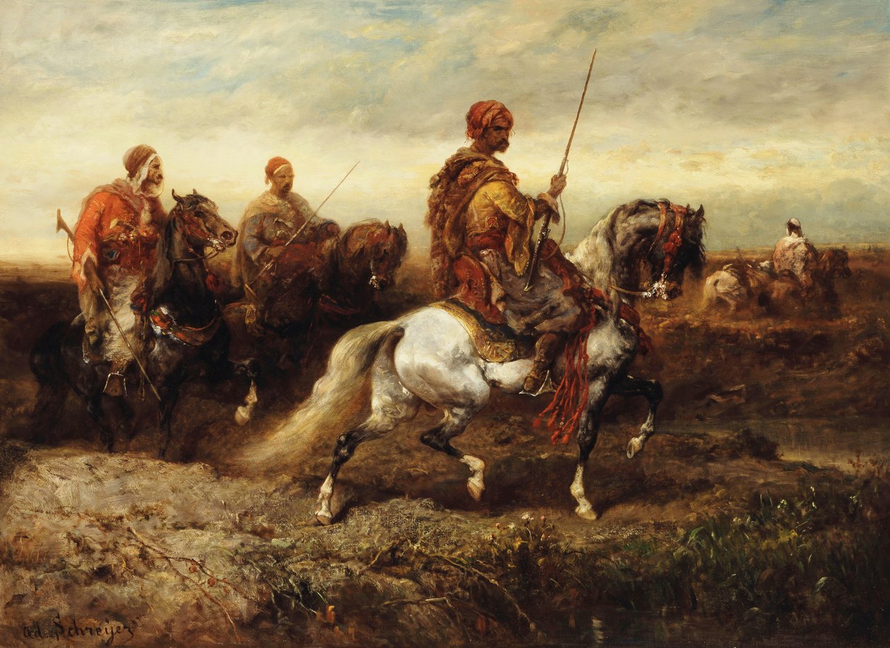 Arabiska ryttare, av Adolf Schreyer